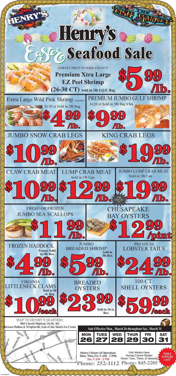 March_specials Henry's Seafood